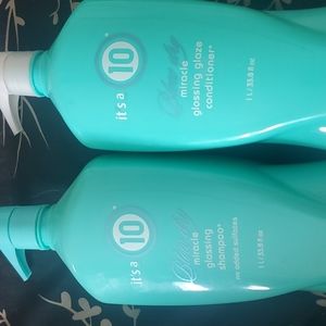 Glossing shampoo and conditioner